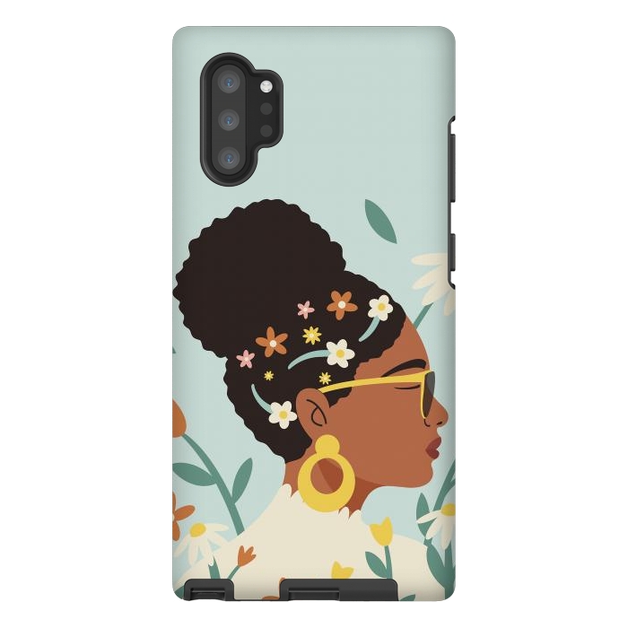 Galaxy Note 10 plus StrongFit Spring Afro Girl by ArtPrInk