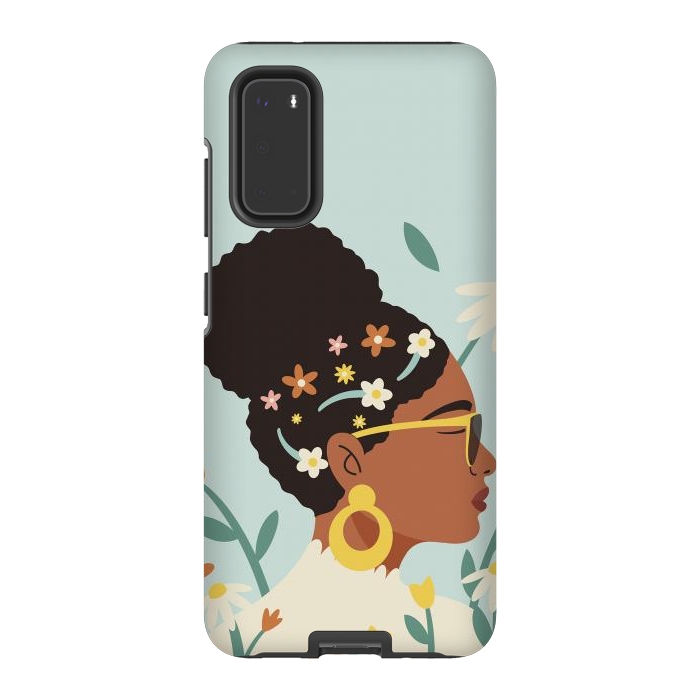 Galaxy S20 StrongFit Spring Afro Girl by ArtPrInk