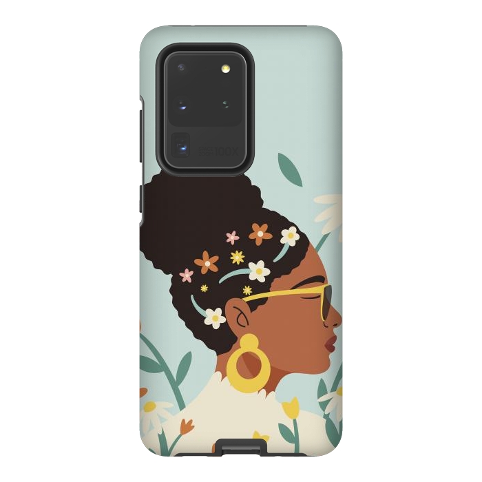 Galaxy S20 Ultra StrongFit Spring Afro Girl by ArtPrInk