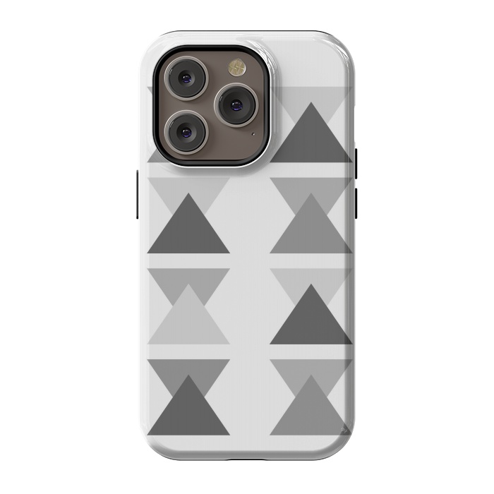 iPhone 14 Pro StrongFit Gray Triangles by Martina