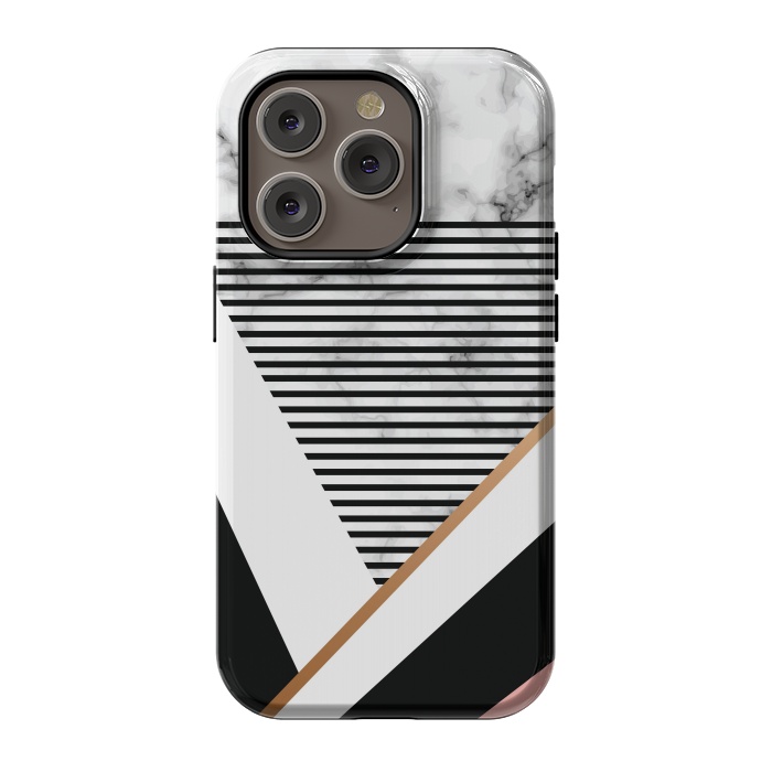 iPhone 14 Pro StrongFit Geometric Marble Design by ArtsCase