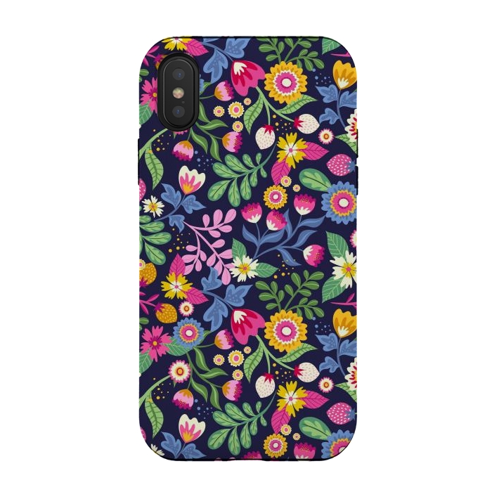 iPhone Xs / X StrongFit Bright Flowers Colors by ArtsCase
