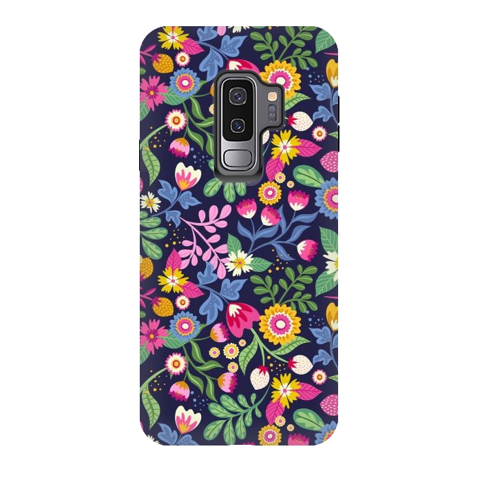 Galaxy S9 plus StrongFit Bright Flowers Colors by ArtsCase