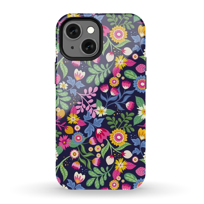 iPhone 12 mini StrongFit Bright Flowers Colors by ArtsCase