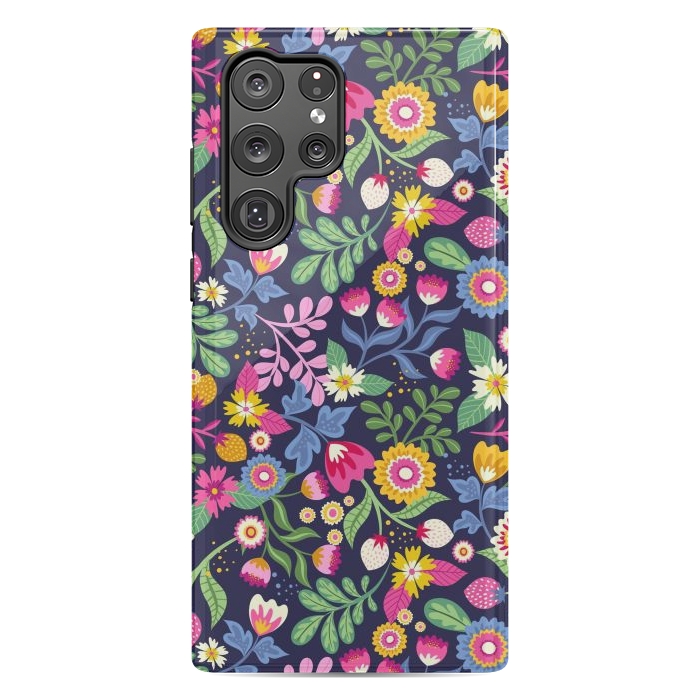 Galaxy S22 Ultra StrongFit Bright Flowers Colors by ArtsCase