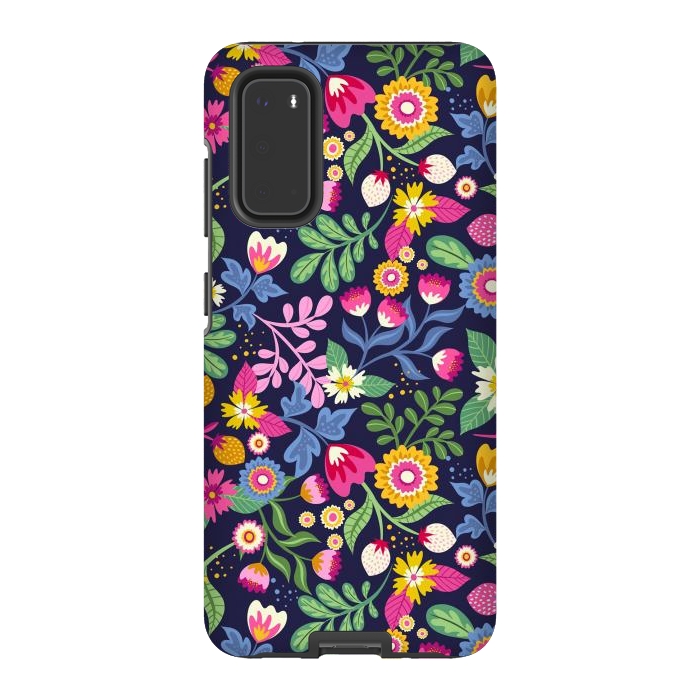 Galaxy S20 StrongFit Bright Flowers Colors by ArtsCase