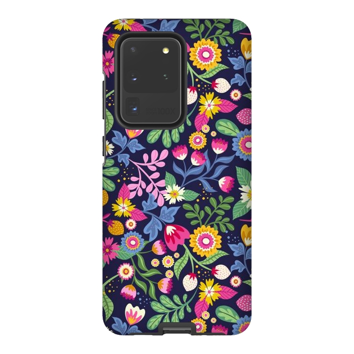 Galaxy S20 Ultra StrongFit Bright Flowers Colors by ArtsCase