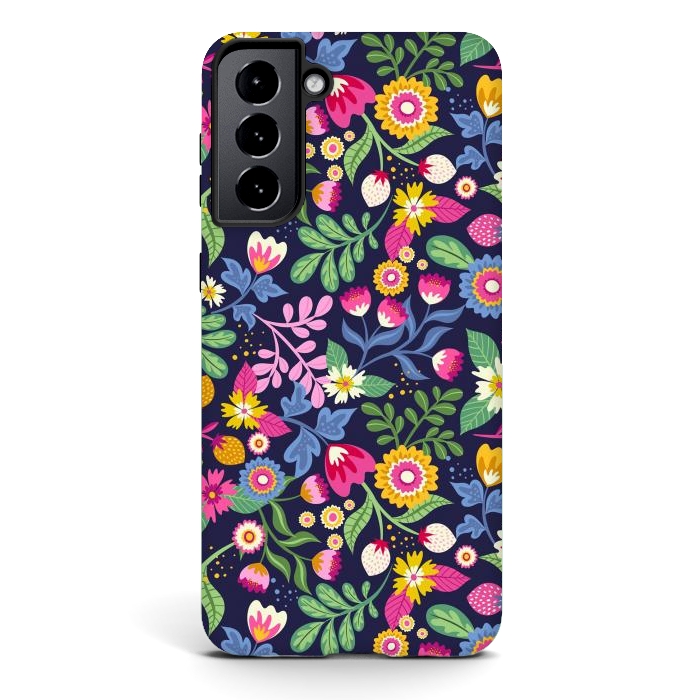 Galaxy S21 StrongFit Bright Flowers Colors by ArtsCase