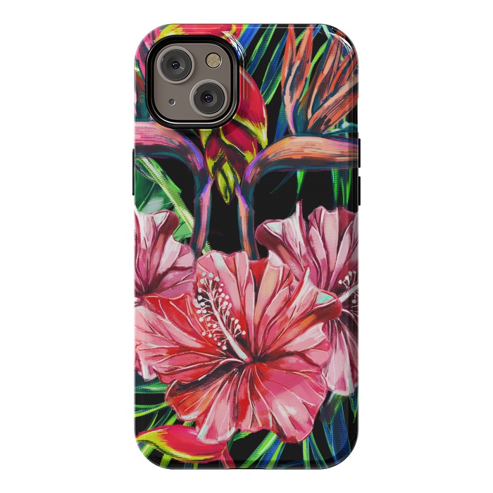 iPhone 14 Plus StrongFit Beautiful Trendy Seamless Floral Jungle Pattern by ArtsCase