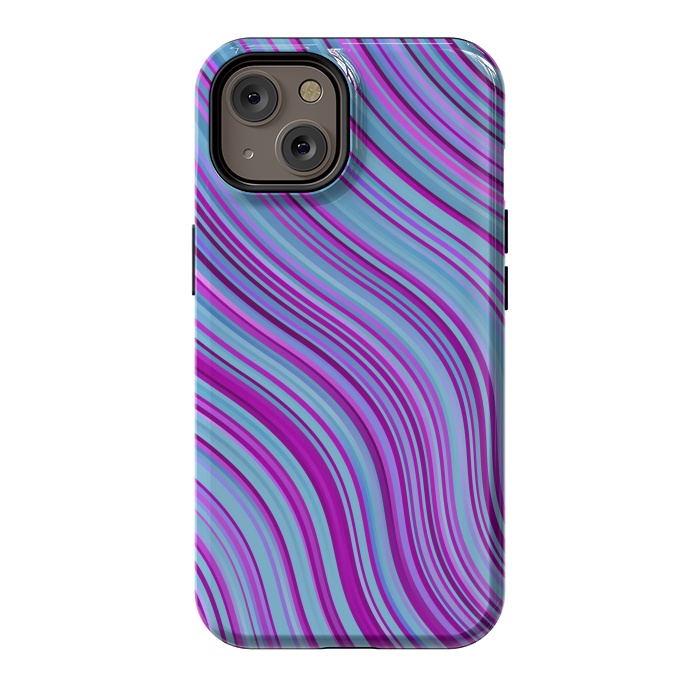 iPhone 14 StrongFit Liquid Marble Blue Purple and Blue by ArtsCase