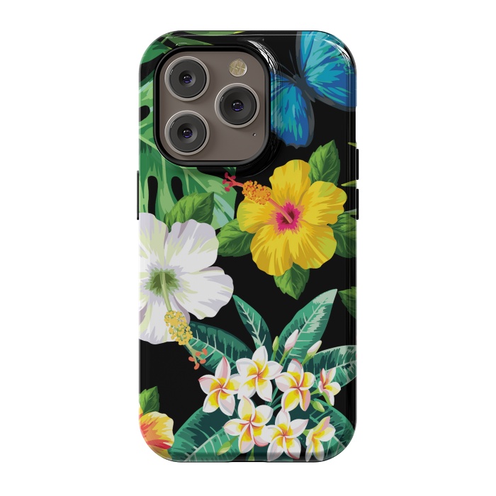 iPhone 14 Pro StrongFit Tropical Flowers 1 by ArtsCase