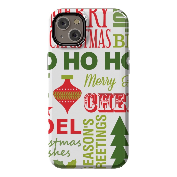 iPhone 14 Plus StrongFit Christmas Greeting Pattern by ArtsCase