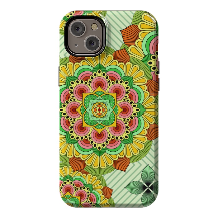 iPhone 14 Plus StrongFit Mandala African Zen Floral Ethnic Art Textile by ArtsCase