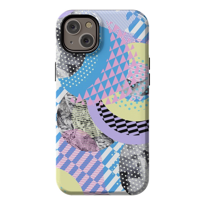 iPhone 14 Plus StrongFit Multicoloured playful pop-art collage by Oana 