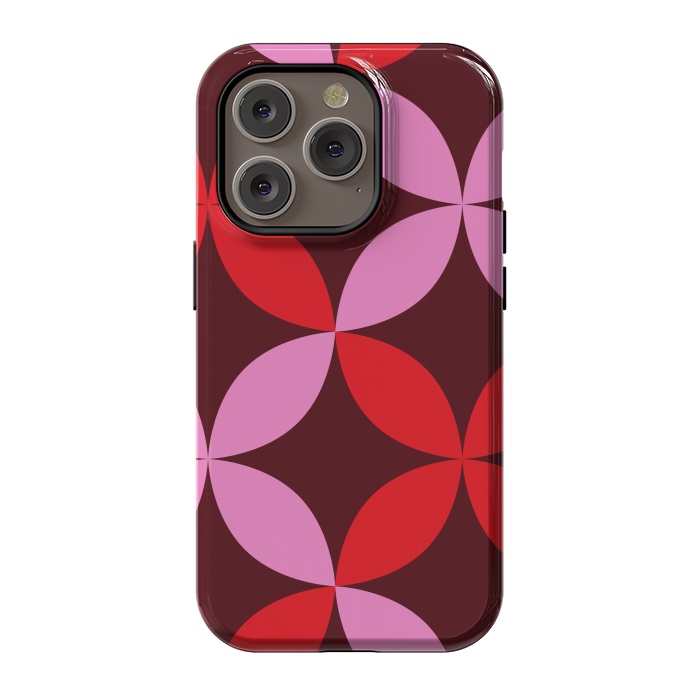 iPhone 14 Pro StrongFit red pink floral  by Winston