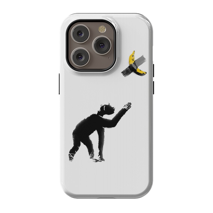 iPhone 14 Pro StrongFit Chimpanzee and Banana Taped by Afif Quilimo