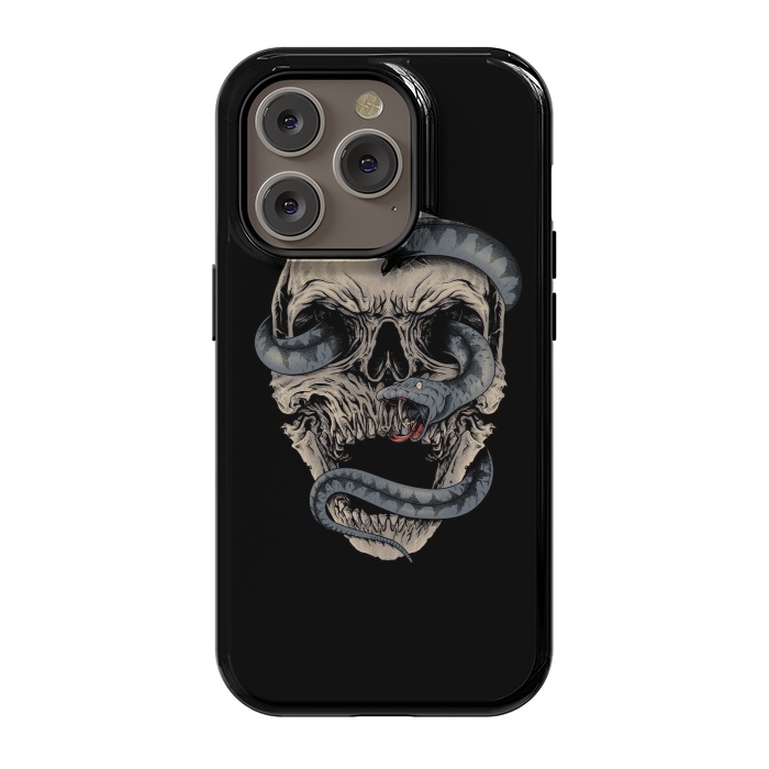iPhone 14 Pro StrongFit Skull Snake by Afif Quilimo