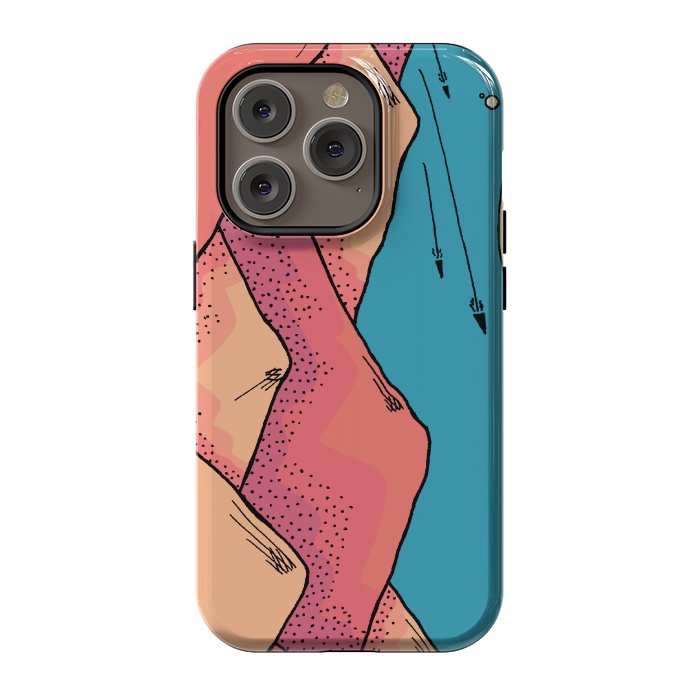 iPhone 14 Pro StrongFit The pink and orange hills of Mars by Steve Wade (Swade)