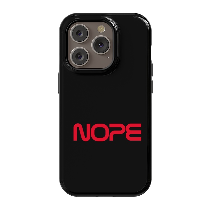 iPhone 14 Pro StrongFit Nope Nasa Logo Red by Vó Maria
