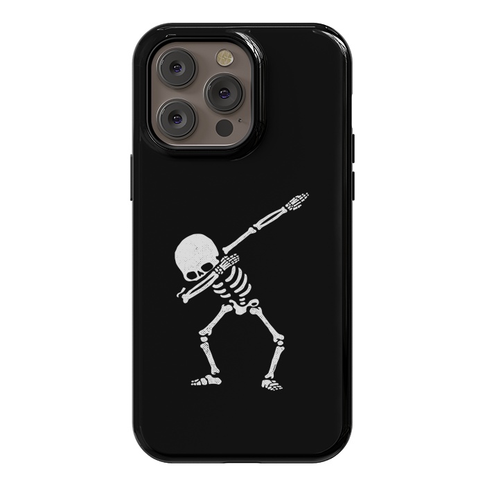 iPhone 14 Pro max StrongFit Dabbing Skeleton Dab Pose Hip Hop Skull by Vó Maria