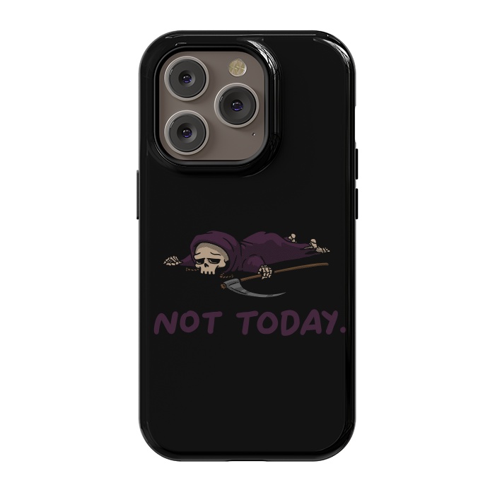 iPhone 14 Pro StrongFit Not Today Death Tired Reaper by Vó Maria