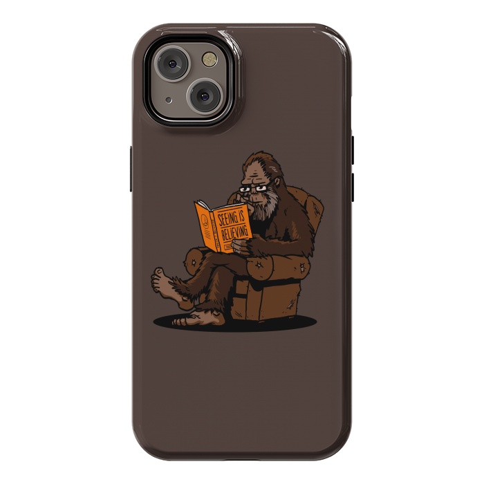 iPhone 14 Plus StrongFit BigFoot Reading Book - Seeing is Believing by Vó Maria