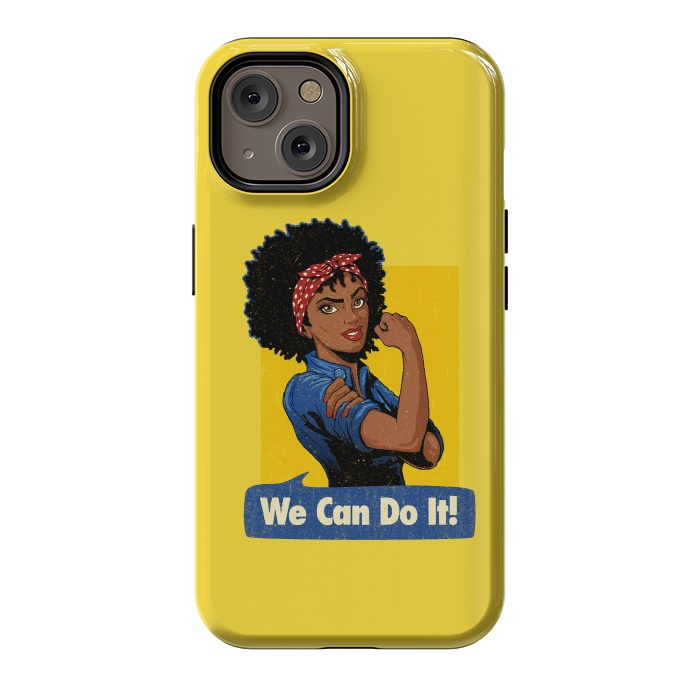 iPhone 14 StrongFit We Can Do It! Black Girl Black Queen Shirt by Vó Maria