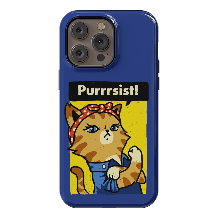 iPhone 14 Pro max StrongFit Purrsist Cat 2 We Can Do It Cat Lover by Vó Maria