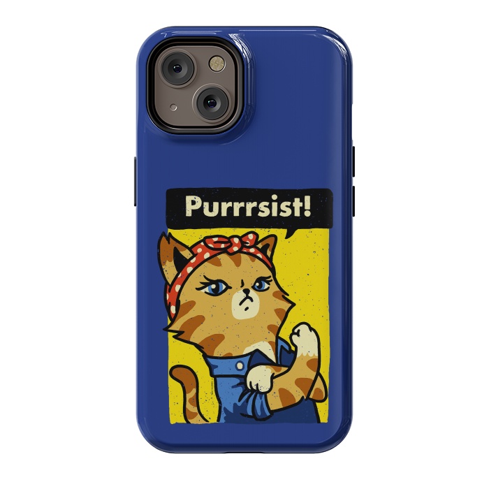iPhone 14 StrongFit Purrsist Cat 2 We Can Do It Cat Lover by Vó Maria