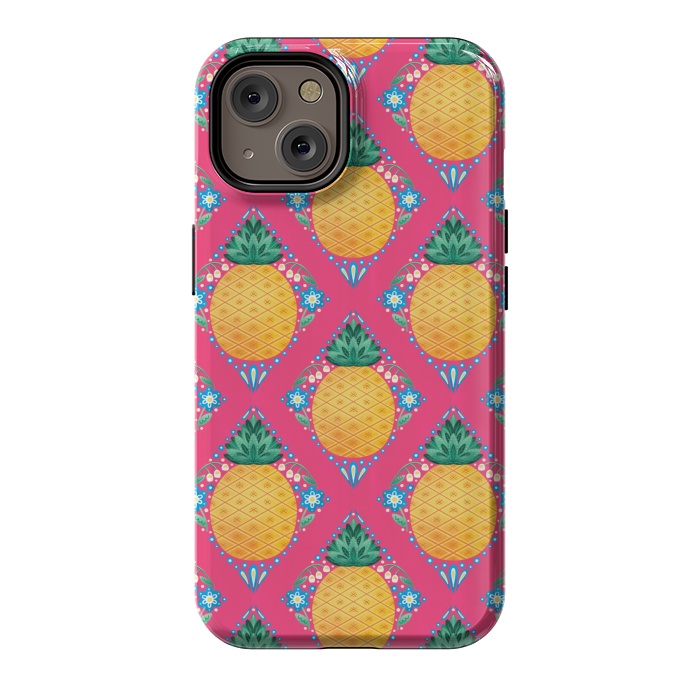 iPhone 14 StrongFit Bright Pineapple by Noonday Design