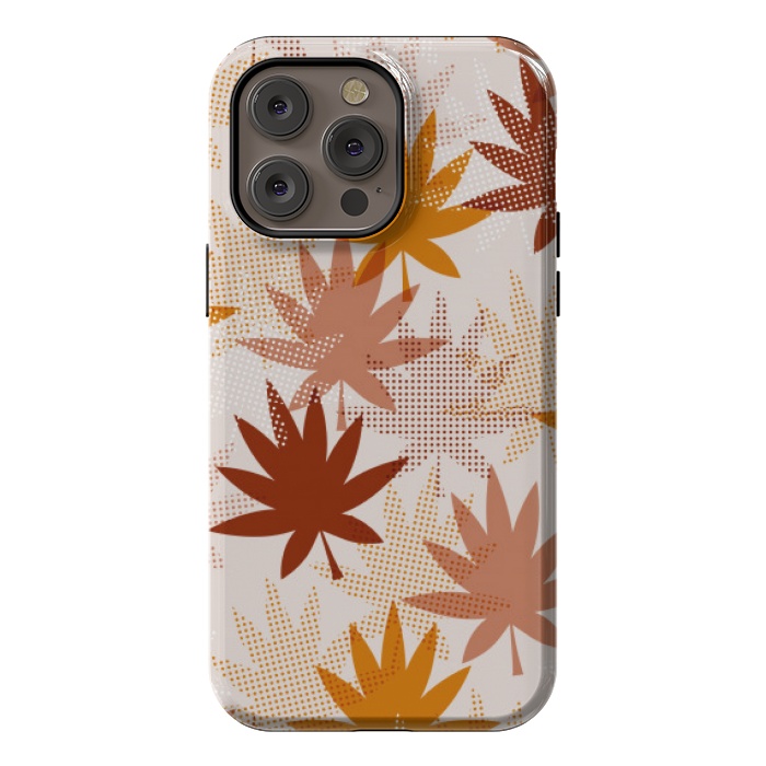 iPhone 14 Pro max StrongFit leaves pattern autumn by MALLIKA