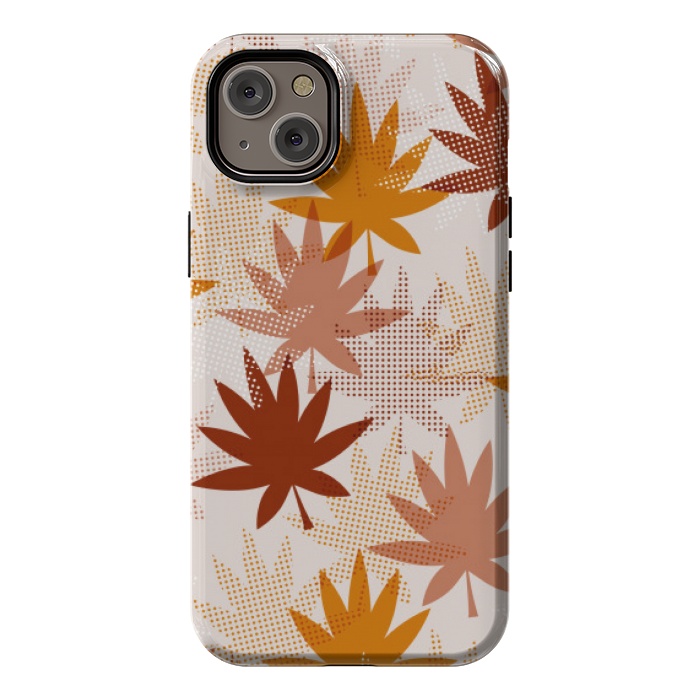 iPhone 14 Plus StrongFit leaves pattern autumn by MALLIKA