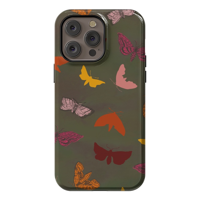 iPhone 14 Pro max StrongFit Butterflies & Moths by Lotti Brown