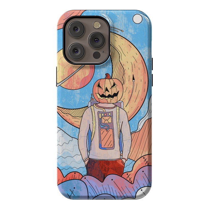 iPhone 14 Pro max StrongFit The pumpkin astronaut  by Steve Wade (Swade)