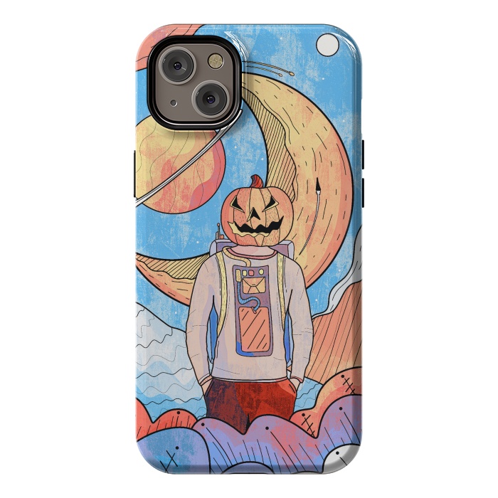 iPhone 14 Plus StrongFit The pumpkin astronaut  by Steve Wade (Swade)