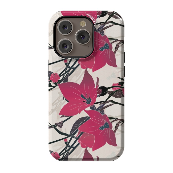 iPhone 14 Pro StrongFit Red flowers 2 by Winston
