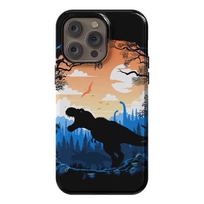 iPhone 14 Pro max StrongFit Prehistoric sunset Rex by Alberto