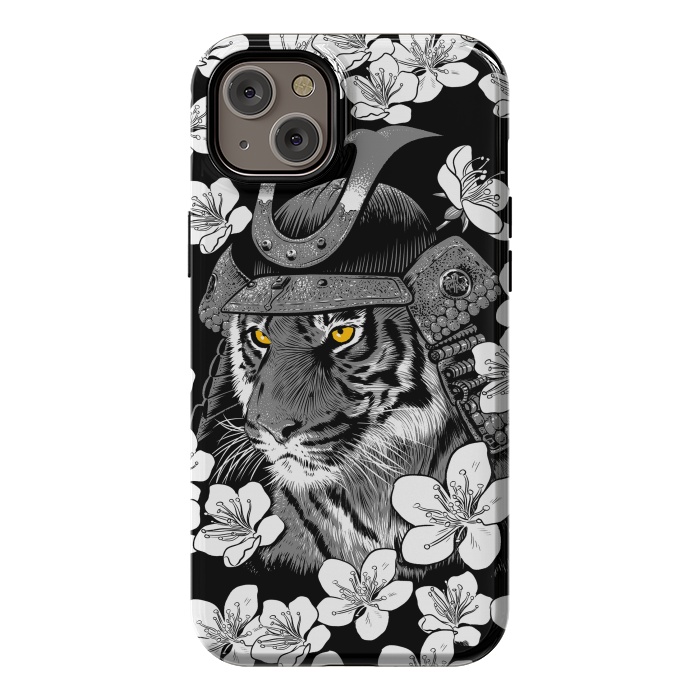 iPhone 14 Plus StrongFit Samurai Tiger cherry tree by Alberto