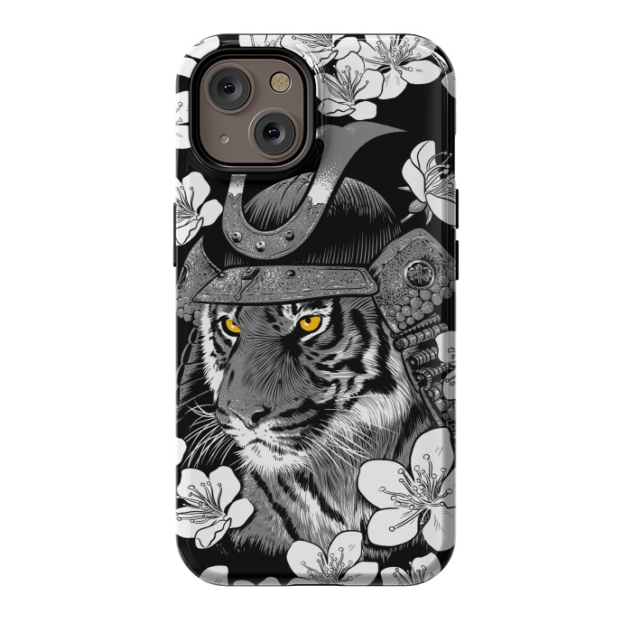 iPhone 14 StrongFit Samurai Tiger cherry tree by Alberto