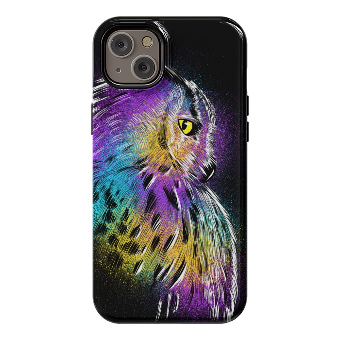 iPhone 14 Plus StrongFit Sketch Owl Colorful by Alberto