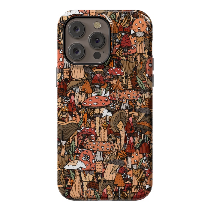 iPhone 14 Pro max StrongFit Autumnal Mushrooms by Steve Wade (Swade)