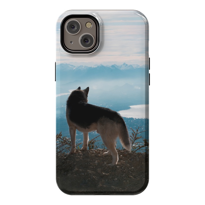iPhone 14 Plus StrongFit Wanderlust dog by Laura Nagel