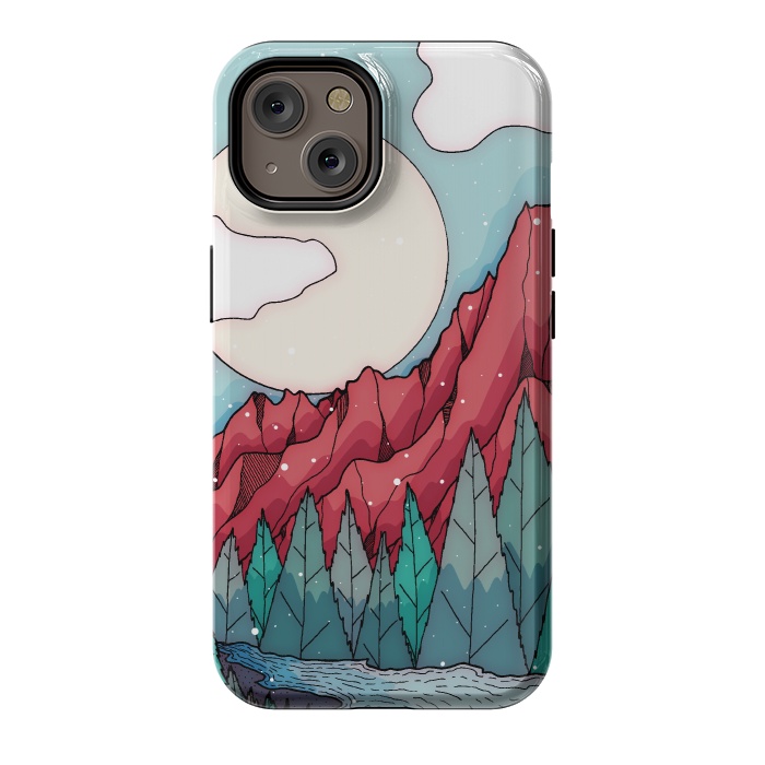 iPhone 14 StrongFit The red winter mountain river by Steve Wade (Swade)