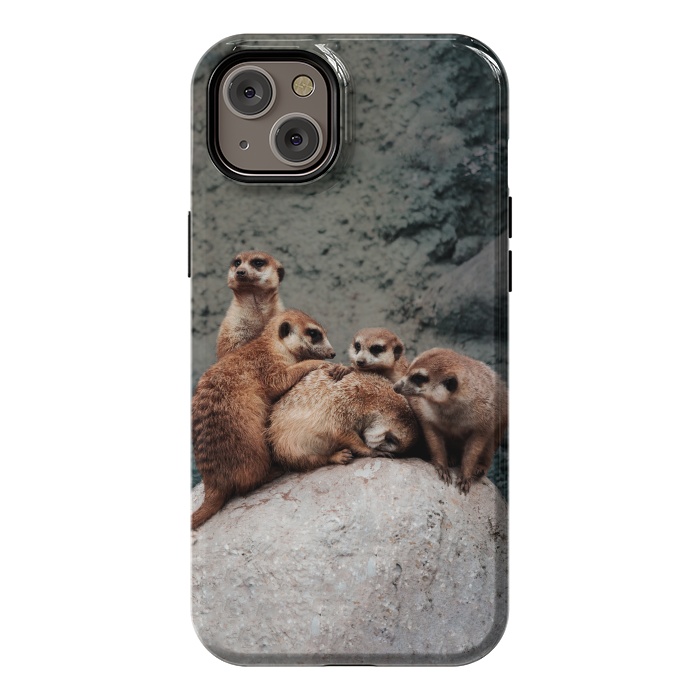 iPhone 14 Plus StrongFit Meerkat family by Laura Nagel
