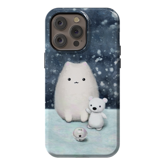 iPhone 14 Pro max StrongFit Winter cat by Laura Nagel