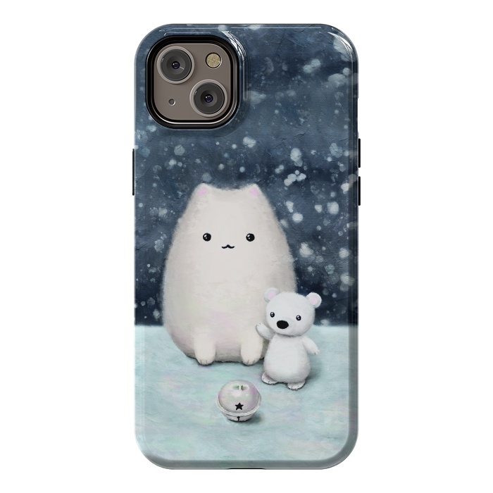 iPhone 14 Plus StrongFit Winter cat by Laura Nagel