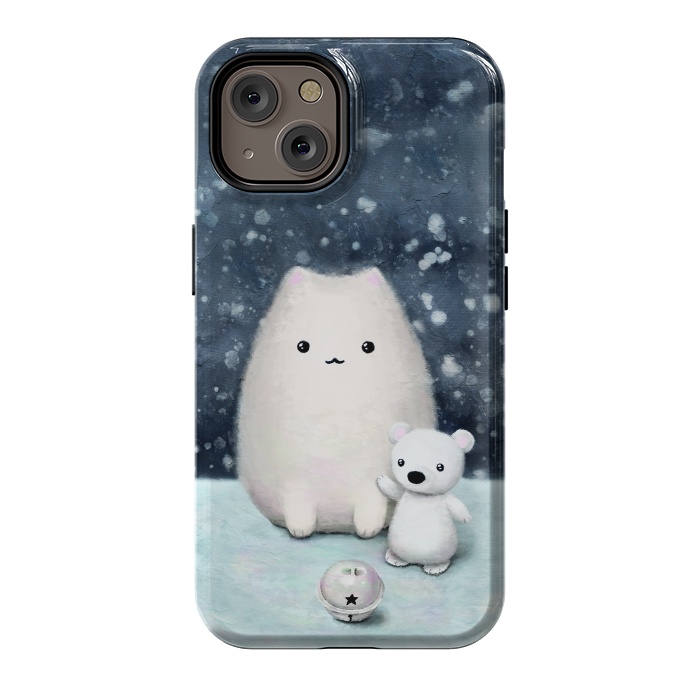 iPhone 14 StrongFit Winter cat by Laura Nagel