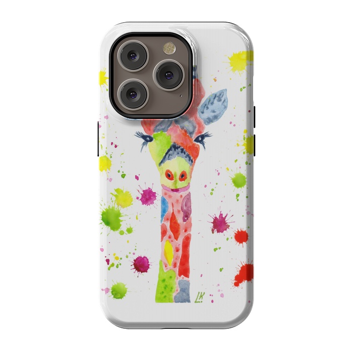 iPhone 14 Pro StrongFit Giraffe watercolor 2 by ArtKingdom7