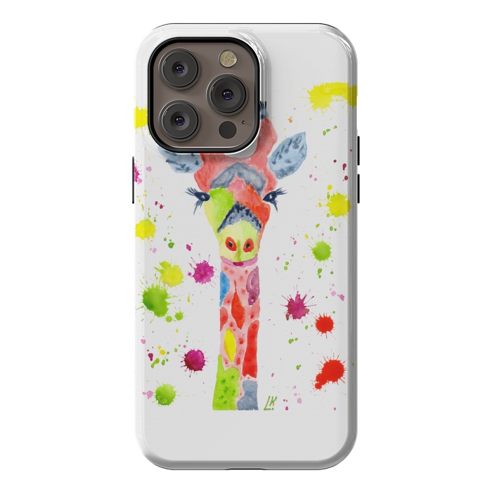 iPhone 14 Pro max StrongFit Giraffe watercolor 2 by ArtKingdom7