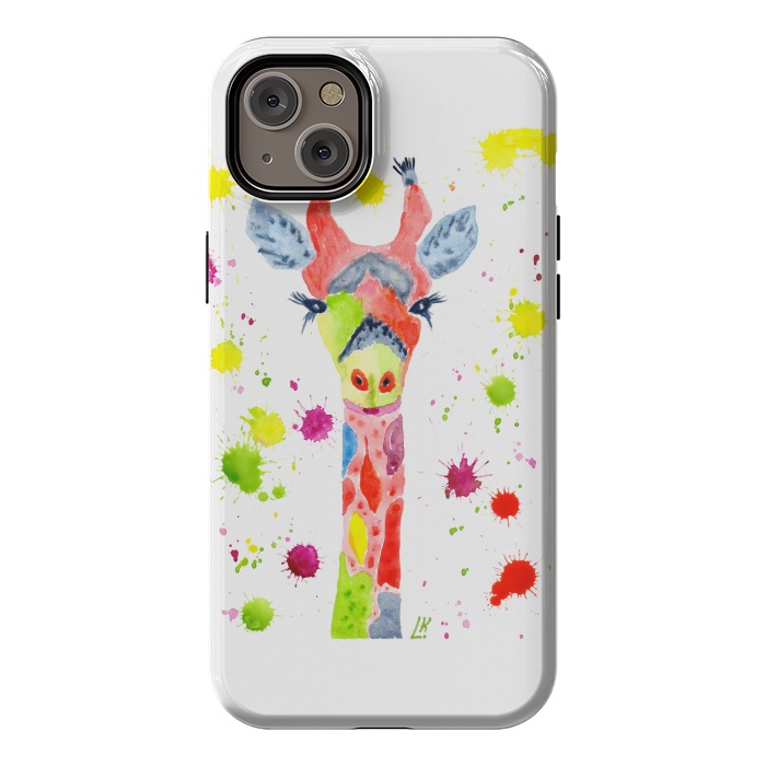 iPhone 14 Plus StrongFit Giraffe watercolor 2 by ArtKingdom7